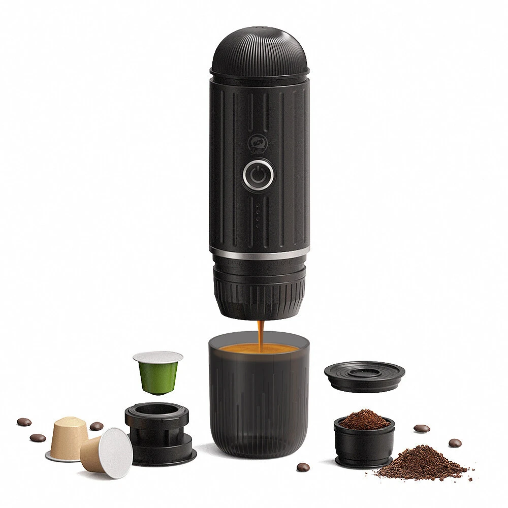(image for) iCafilas Portable Italian Capsule Coffee Machine Capsule Powder Dual-Purpose Handheld Cordless Heating Outdoor Coffee Machine